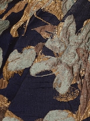 Adrianna Papell One Shoulder Jacquard Blue Dress - Image 6 of 6