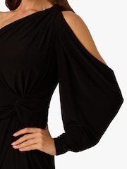 Adrianna Papell Cold Shoulder Black Jumpsuit - Image 5 of 6