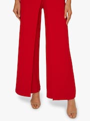 Adrianna Papell Red Asymmetrical Crepe Jumpsuit - Image 6 of 6