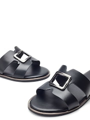 Moda in Pelle Jeanie Trim Detail Flat Brown Sandals - Image 3 of 4