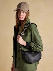 Joules Jade Black Half Moon Adjustable Cross Body Bag - Image 6 of 8