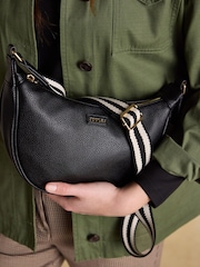 Joules Jade Black Half Moon Adjustable Cross Body Bag - Image 8 of 8