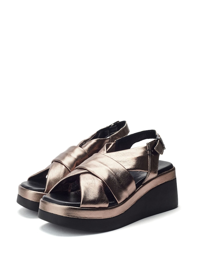 Moda in Pelle Sh Mellow Chunky Wedge Cross Strap Sandals - Image 2 of 4 Moda in Pelle Sh Mellow Chunky Wedge Cross Strap Sandals - Image 2 of 4