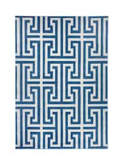 Origin Rug Collection. Navy or Grey Greek Key Rug - Image 5 of 5