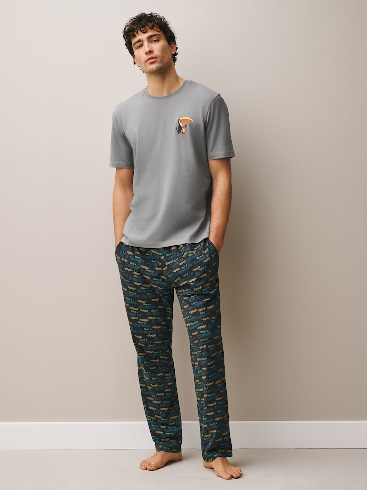 Grey Guinness Short Sleeve Pyjamas Set - Image 1 of 11