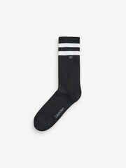 Calvin Klein Black Striped Crew Socks 2 Pack - Image 2 of 3