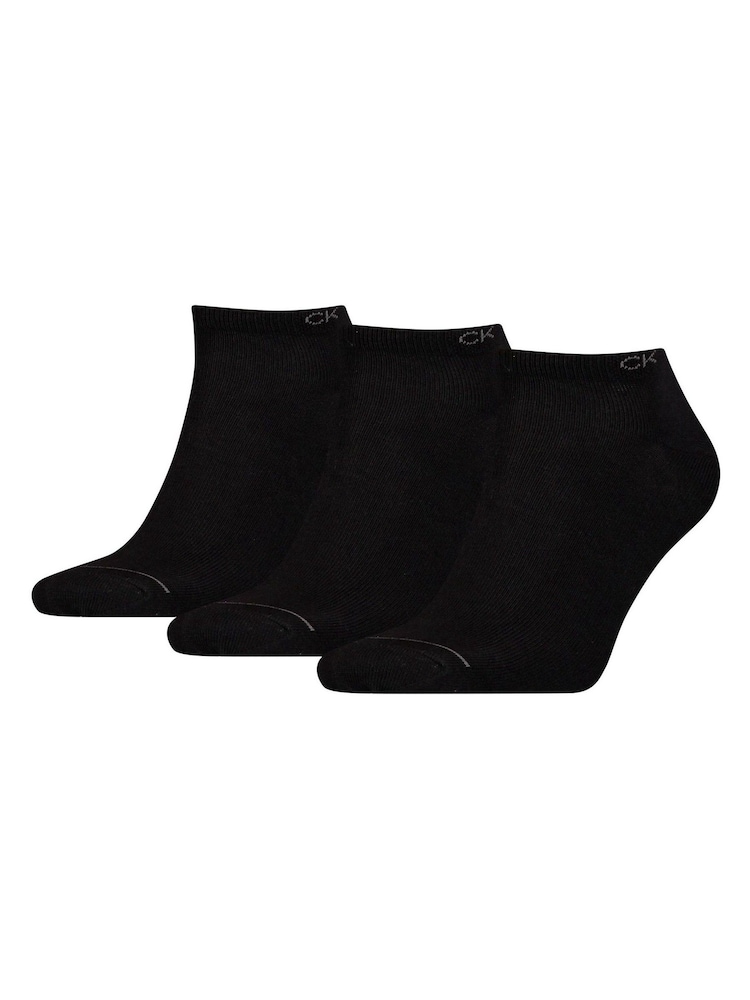 Calvin Klein Black Ankle Socks 3 Pack - Image 2 of 3