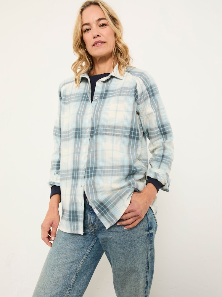 FatFace Bessie Blue Petite Check Shirt - Image 1 of 5 FatFace Bessie Blue Petite Check Shirt - Image 1 of 5