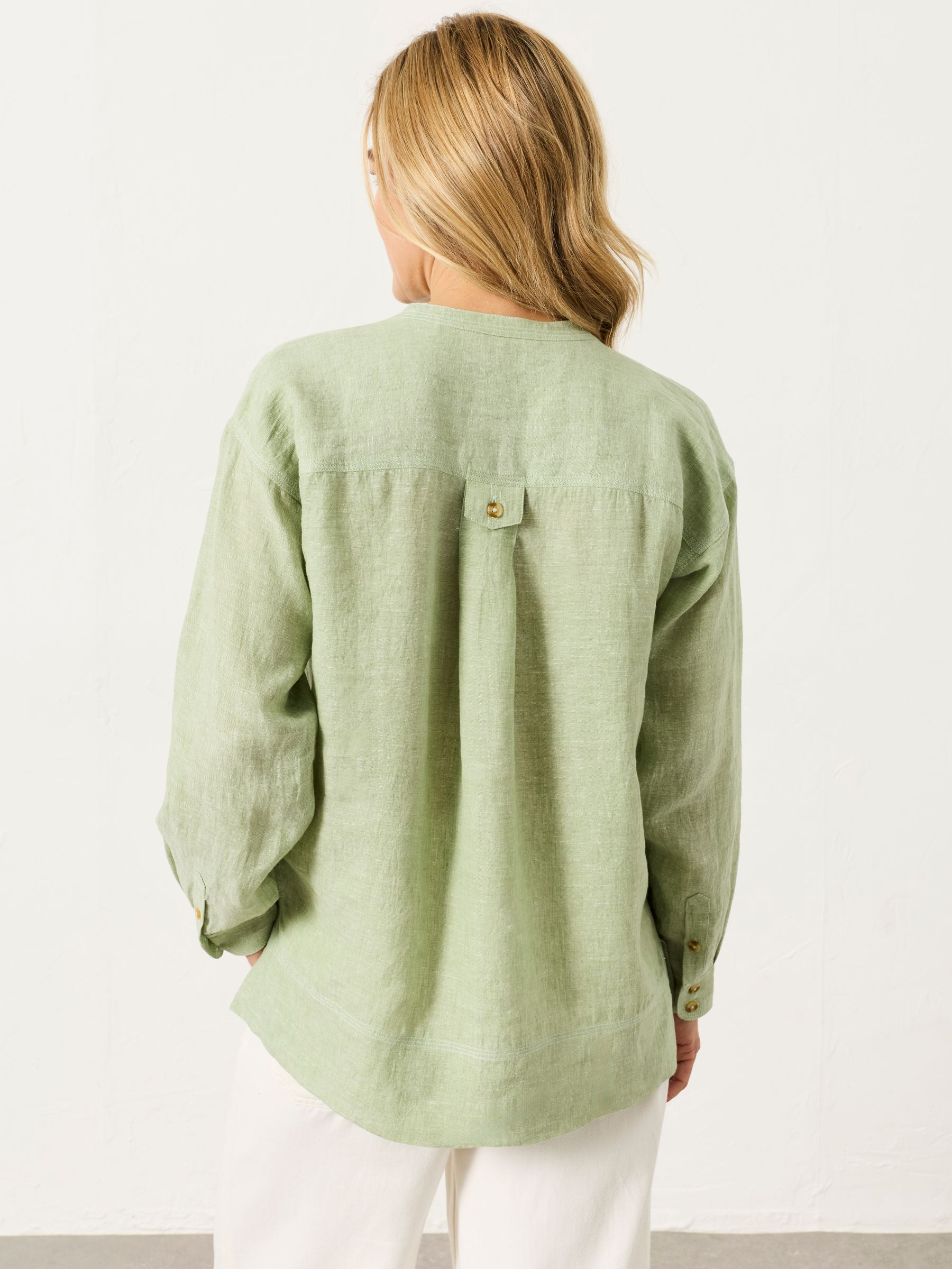 Buy FatFace Julia Green Petite Linen Popover from Next USA