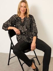 Black Mono Patchwork - Blusa de FatFace - Imagen 1 de 4