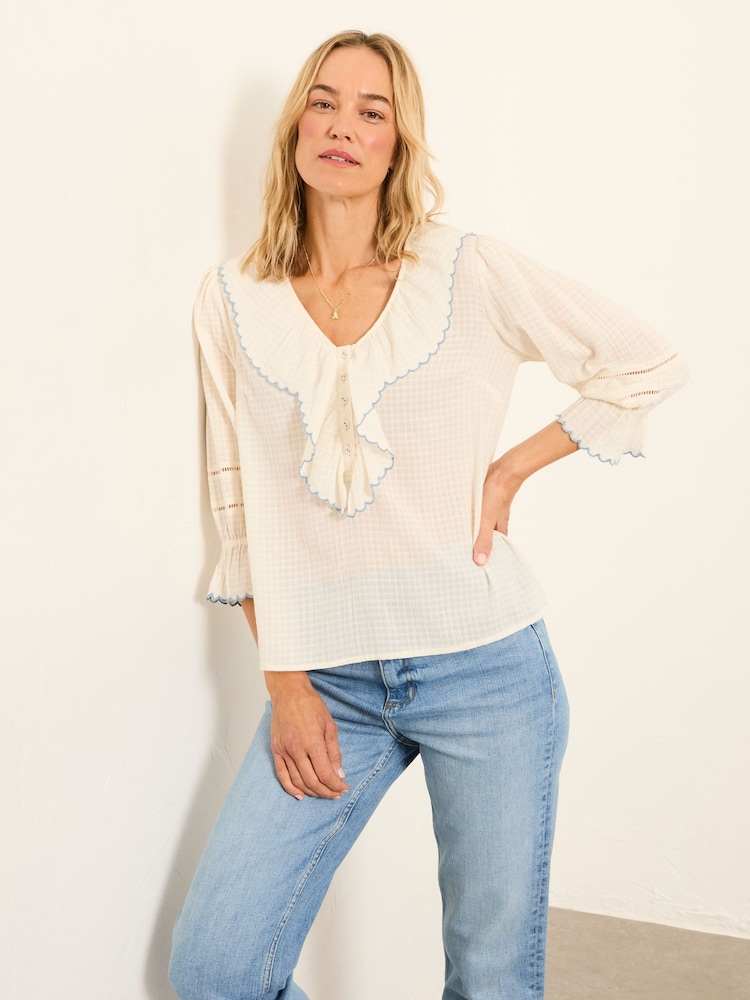 FatFace Carly White Petite Blouse - Image 1 of 5