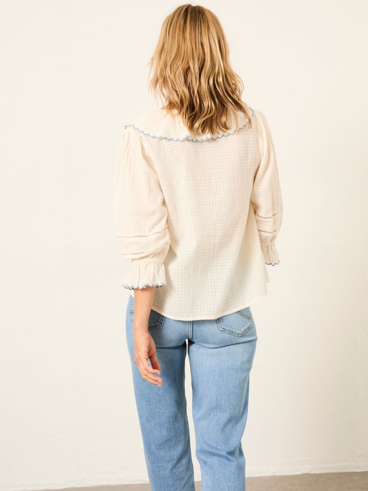FatFace Carly White Petite Blouse - Image 2 of 5
