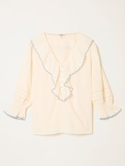 FatFace Carly White Petite Blouse - Image 5 of 5