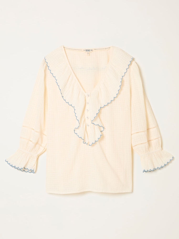 FatFace Carly White Petite Blouse - Image 5 of 5