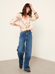 FatFace Carly Ivory Spring Floral Petite Blouse - Image 3 of 6