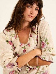 FatFace Carly Ivory Spring Floral Petite Blouse - Image 5 of 6