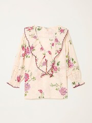 FatFace Carly Ivory Spring Floral Petite Blouse - Image 6 of 6