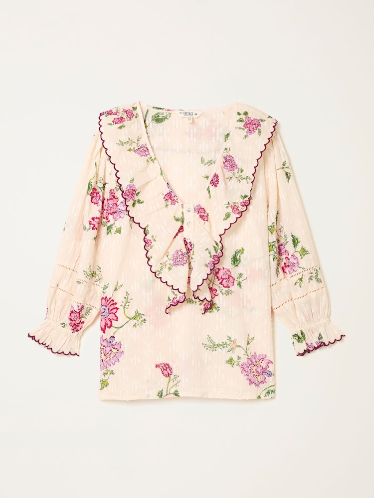 FatFace Carly Ivory Spring Floral Petite Blouse - Image 6 of 6 FatFace Carly Ivory Spring Floral Petite Blouse - Image 6 of 6