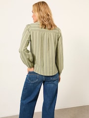 FatFace Pia Green Petite Blouse - Image 2 of 5