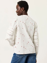 FatFace Jane Ivory Petite Embroidered Shirt - Image 2 of 7