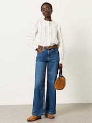 FatFace Jane Ivory Petite Embroidered Shirt - Image 3 of 7