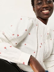 FatFace Jane Ivory Petite Embroidered Shirt - Image 5 of 7