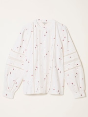 FatFace Jane Ivory Petite Embroidered Shirt - Image 6 of 7