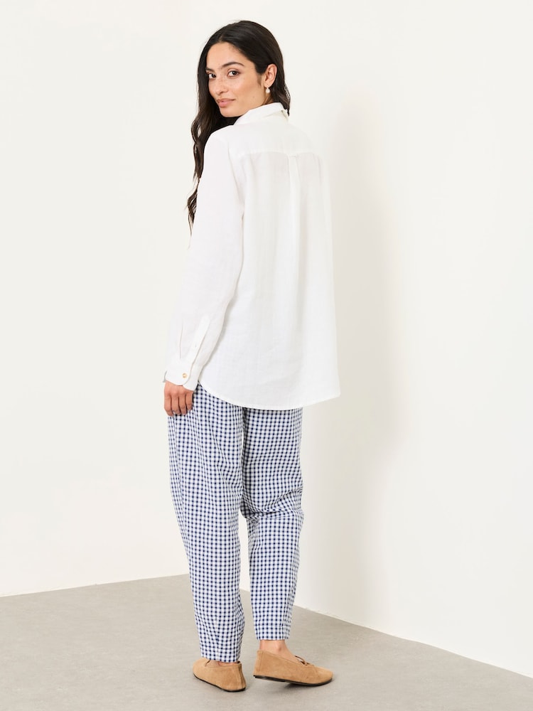 FatFace Olivia White Petite Linen Shirt - Image 2 of 6