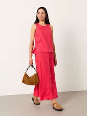 FatFace Darcy Dark Pink Petite Blouse - Image 5 of 7