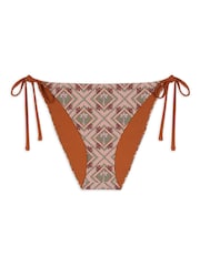 Chelsea Peers Green Diamond Palm Print Tie Side Bikini Bottoms - Image 5 of 5