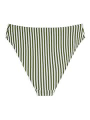 Chelsea Peers Green Crinkle Stripe High Waist Bikini Bottoms - Image 5 of 5