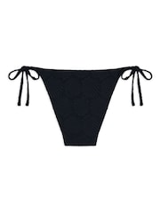 Chelsea Peers Black Jacquard Shell Tie Side Bikini Bottoms - Image 5 of 5