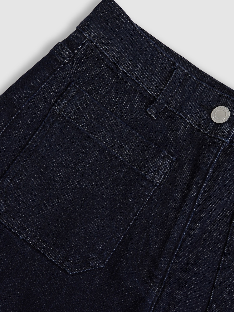 Azul escuro - Jeans Reiss Bella com bolsos aplicados e wide leg - Imagem 6 de 6