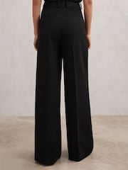 Reiss Black Gabi Petite Wide-Leg Suit Trousers - Image 5 of 7