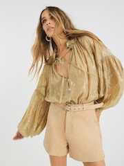 Blusa de manga comprida com estampa floral River Island - Imagem 2 de 4