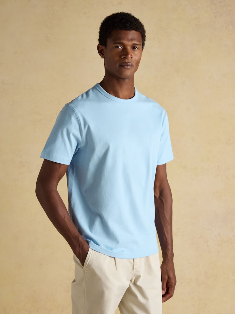 Joules Rugby Club Light Blue Crew Neck Cotton TShirt - Image 1 of 11