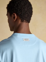 Joules Rugby Club Light Blue Crew Neck Cotton TShirt - Image 5 of 11