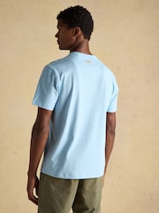 Joules Rugby Club Light Blue Crew Neck Cotton TShirt - Image 9 of 11