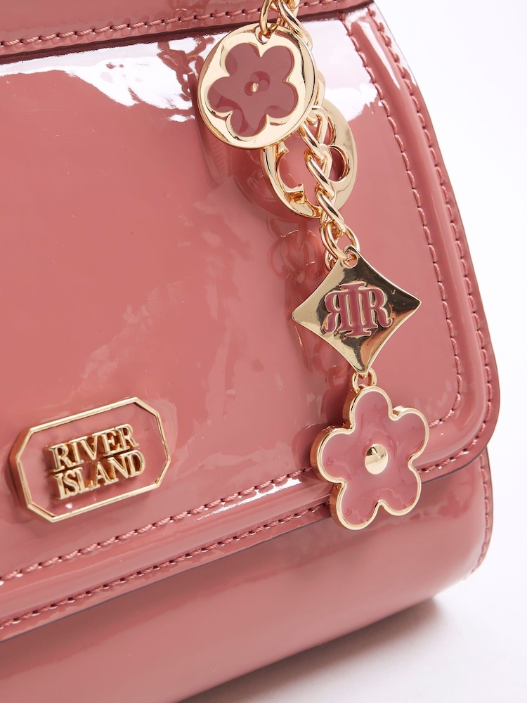 Buy River Island Pink Metal Handle Mini Tote Bag from the Next UK