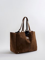 River Island Brown Suedette Slouch Bag - Image 3 of 6