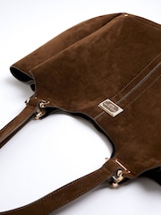 River Island Brown Suedette Slouch Bag - Image 5 of 6