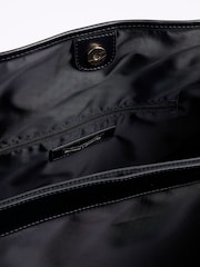 River Island Black Jacquard Monogram Shopper Bag - Image 5 of 6