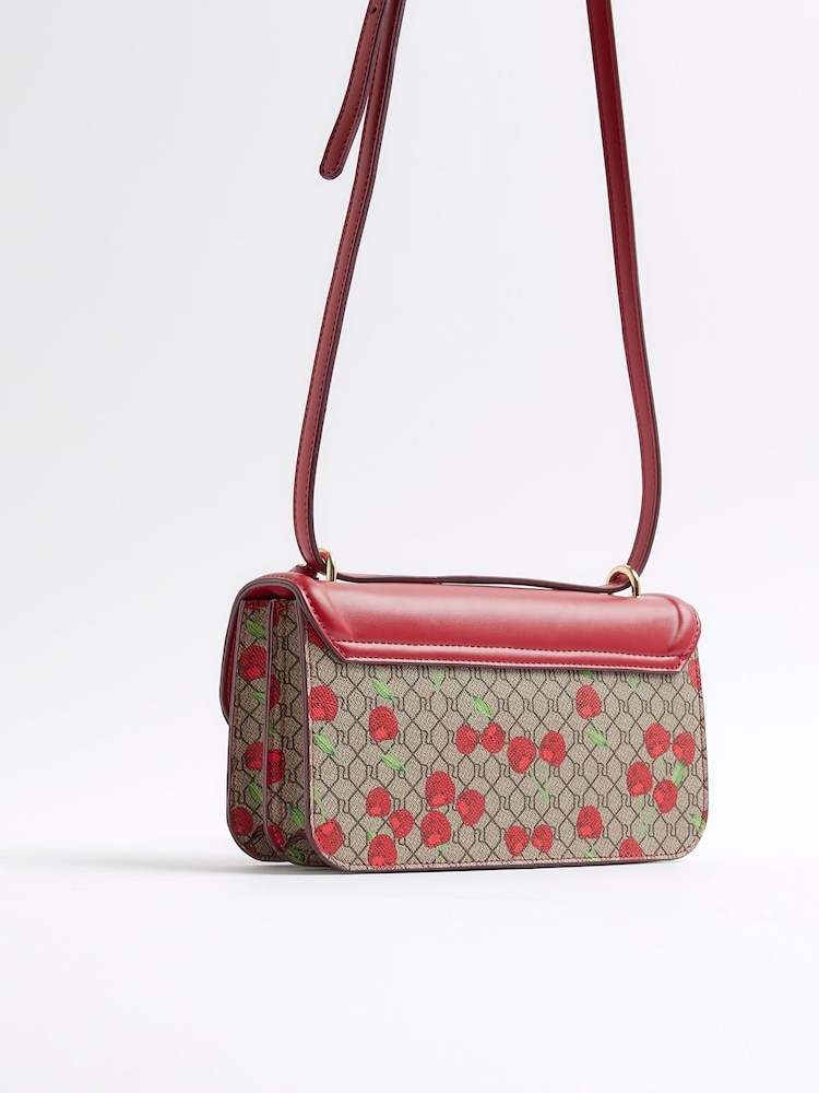 River Island Red Satchel Cross-Body Bag - Image 2 of 5