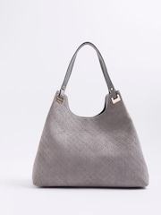 River Island Grey Embossed Chain Slouch Shoulder Bag - Image 3 of 5