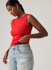 Levi's® Urban Red Blair Sleeveless Boatneck Tank Top - Image 4 of 6