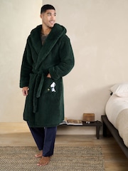 Green Snoopy Borg Dressing Gown - Image 1 of 9