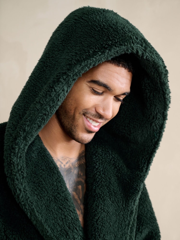 Green Snoopy Borg Dressing Gown - Image 2 of 9 Green Snoopy Borg Dressing Gown - Image 2 of 9