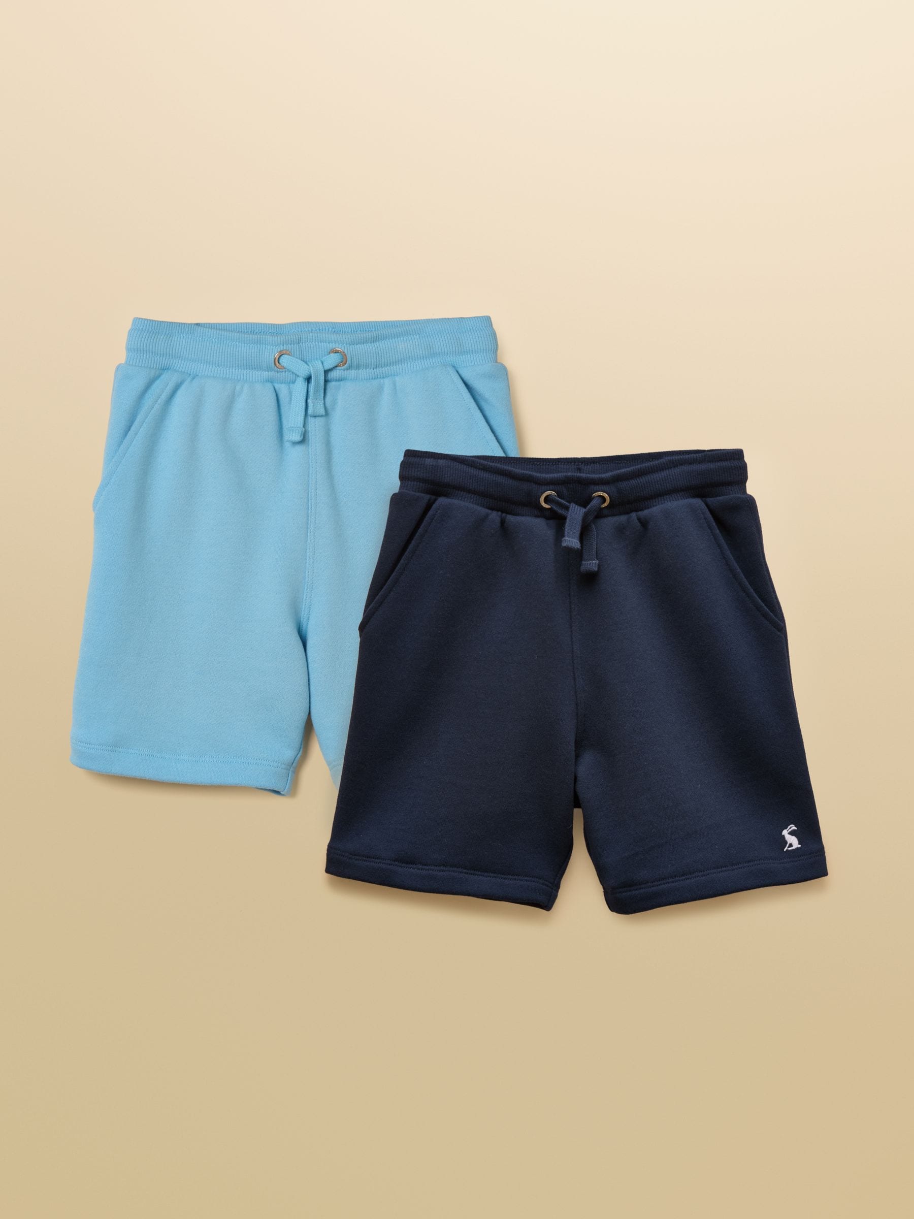 Joules Kids' Blue & Navy Loopback Sweat Shorts 2 Pack
