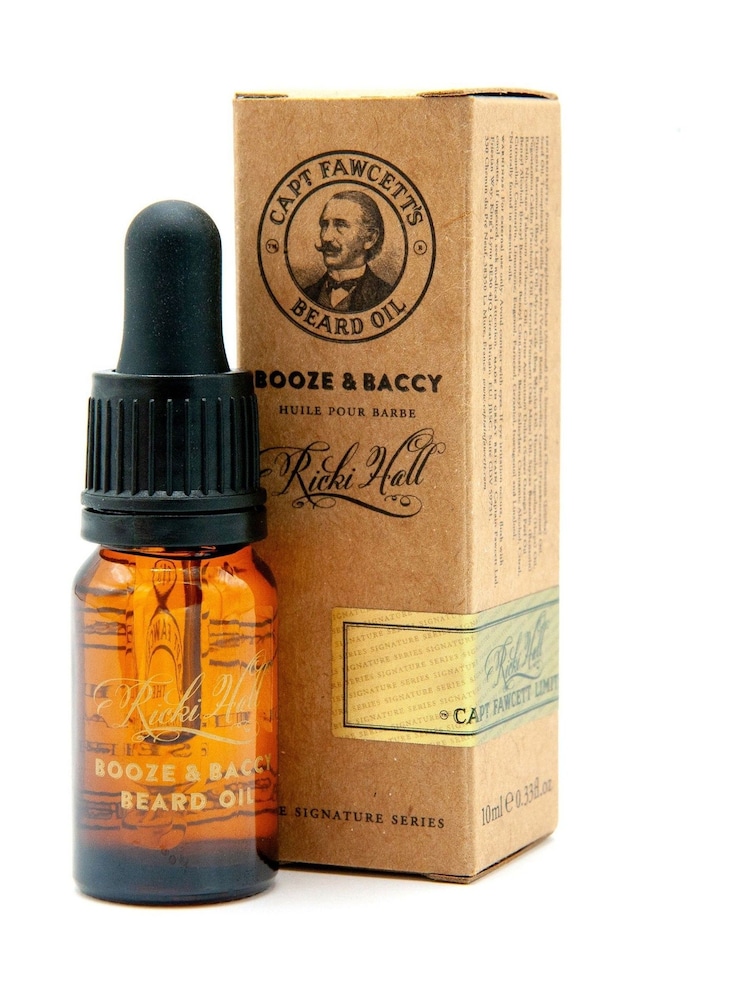 Captain Fawcett Ricki Halls Booze Baccy Beard Oil 10ml - Image 1 of 3