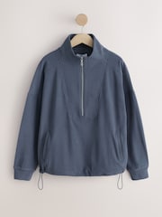 أزرق - سترة فليس بنصف سحاب - صورة 6 من 8